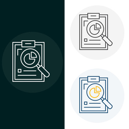 Analysis, Data Analysis Vector illustration Icon Designのイラスト素材
