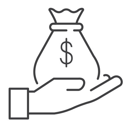 Coin Bag Vector Illustration Icon Designのイラスト素材