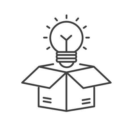 Outside the Box Innovation Vector Icon Designのイラスト素材