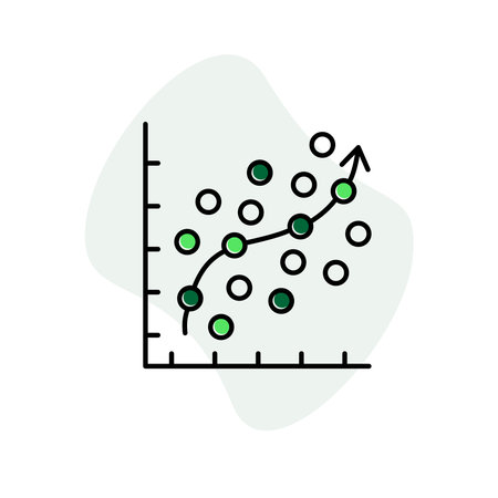 Predictive Regression Modeling Vector Icon Designのイラスト素材