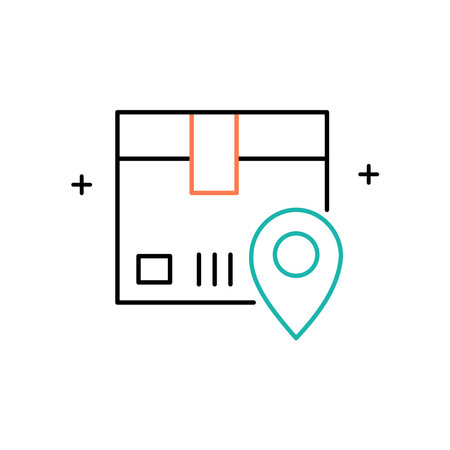 Route Optimization Vector Icon Design Efficiently planning and organizing transportation routes to minimize costs, reduce fuel consumption, and improve delivery timesのイラスト素材