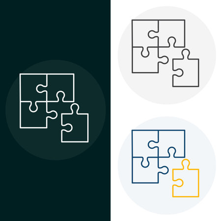 Puzzle Vector Illustration Icon Designのイラスト素材