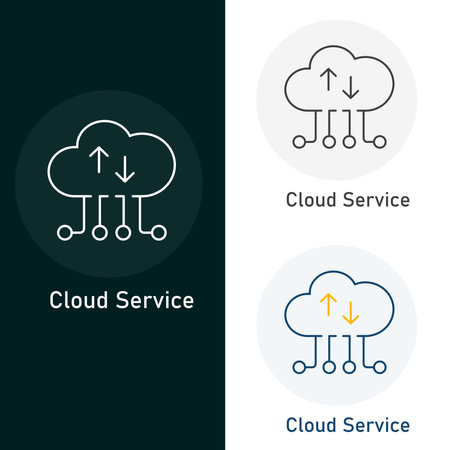 Cloud Service Vector Illustration Icon Designのイラスト素材