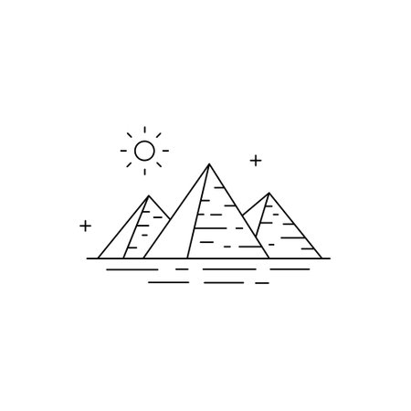 Giza Pyramid Vector Icon Designのイラスト素材
