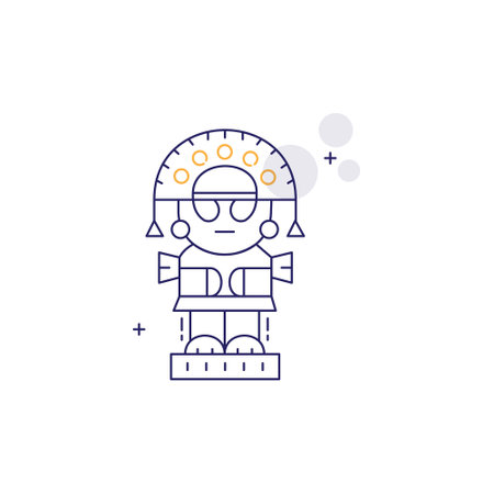 Tumi Inca Vector Icon Designのイラスト素材