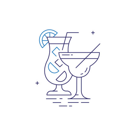 Drink Cocktails Vector Icon Designのイラスト素材