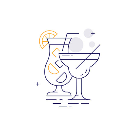 Drink Cocktails Vector Icon Designのイラスト素材