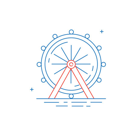 Ferris Wheel Vector Icon Designのイラスト素材