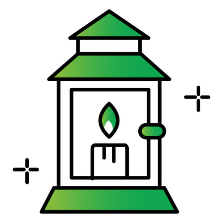 Cartoon Style Lantern Vector Icon for Celebration, Camping and Holiday Lightingのイラスト素材