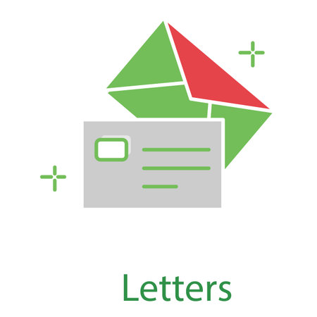 Postal Letter Vector Icon Illustration for Message and Communication Themeのイラスト素材
