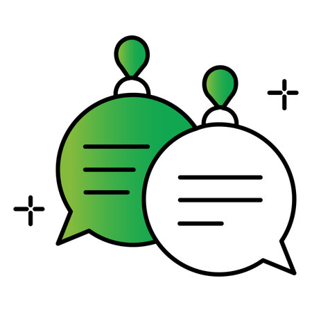 Messages Vector Illustration Icon with Chat Bubbles in Flat Styleのイラスト素材