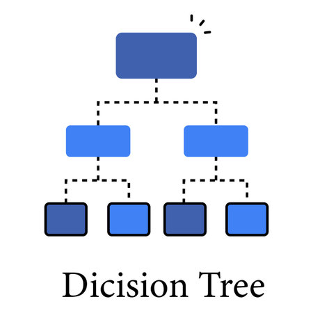 Decision Tree Icon Representing Machine Learning Classification And Analysis Modelsのイラスト素材