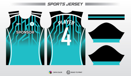 Soccer jersey design template. Abstract soccer jersey pattern Vector illustration.のイラスト素材