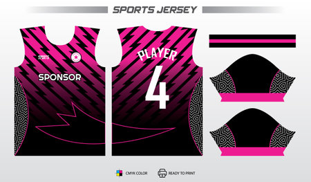 Soccer jersey design template. Soccer jersey design. Football jersey design. Soccer jersey design.のイラスト素材