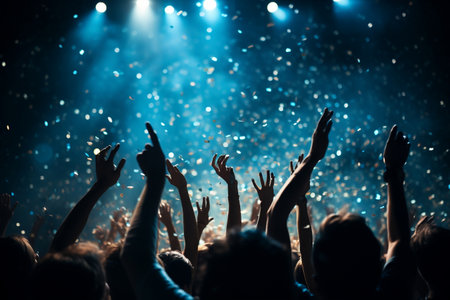 Lively rock concert, party, festival, night clubの素材