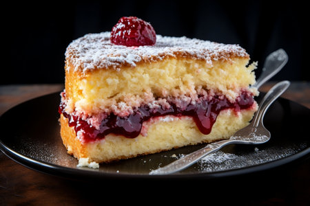 Delicious gourmet berry cake sliceの素材
