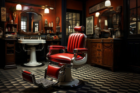 Vintage barbershop designの素材