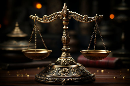 Depiction of the scales of justiceの素材