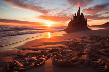 Captivating Beach Sunset Sceneの素材