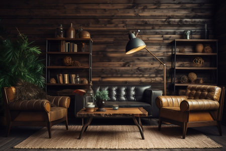 Interior design of a modern Scandinavian apartmentの素材