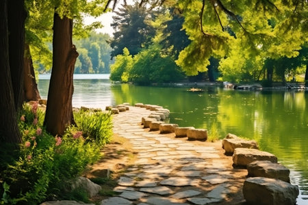 Vibrant and picturesque scenes of nature in summer and springの素材