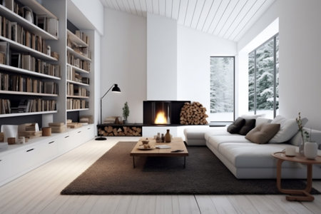 Simplistic Nordic Style: Aesthetic Illustration. Generative AIの素材