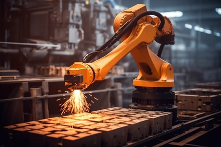Smart, modern industrial machine robotの素材