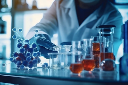 Scientists Conducting Experiments and Researchの素材