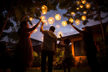 Portraits of Magical Parenting. Generative Aiの素材