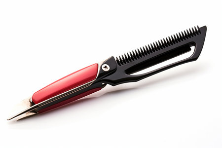 Barber Essentials: Gripper for Hair Management on Pure White background.の素材