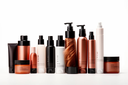 Hair Setting Spray Isolated on White Background.の素材