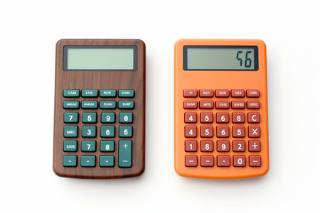 Scientific Calculator Isolated on White Background.の素材