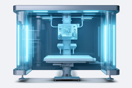 Radiography Device on a Clean White Background.の素材