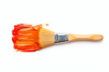 Artist's Paintbrush Isolated on White Background.の素材