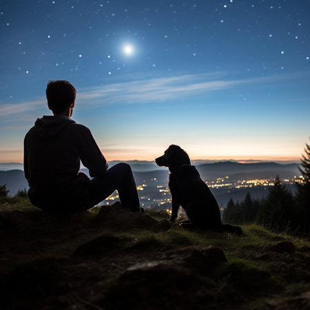 A Man and His Beloved Dogの素材