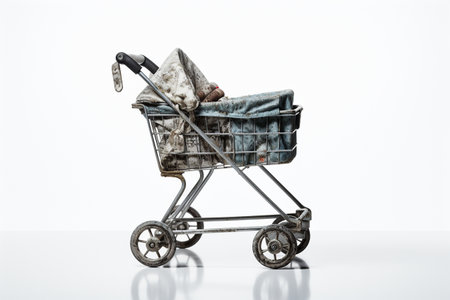 Cute Baby Stroller Isolated on White Background.の素材