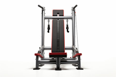 Gym Equipment: Calf Raise Machine Isolated on White Background.の素材