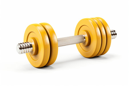 Fitness Equipment: Dumbbell Isolated on White Background.の素材