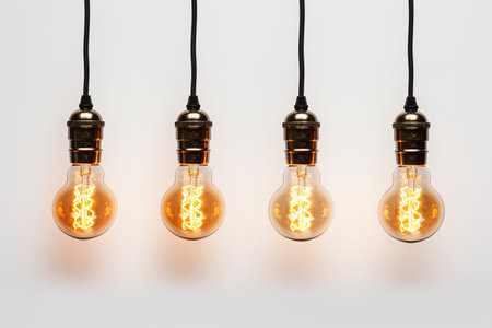 Decorative Lights Isolated on White Background.の素材