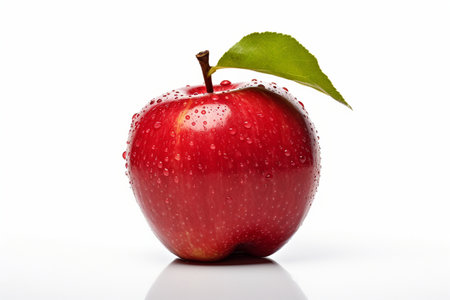 Fresh Red Apple Isolated on White Background.の素材