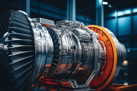 Glowing turbine engine the jet planeの素材