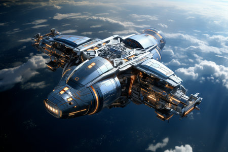 Spaceship Soaring in Orbitの素材