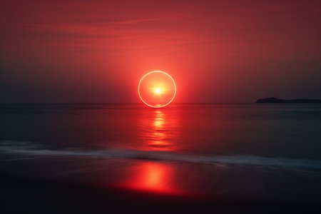 Abstract Sunset Serenity by the Seashoreの素材