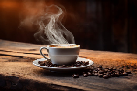 Coffee on a Vintage Tableの素材