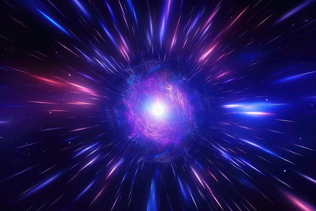 Blue and Purple Abstract Art.の素材