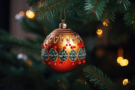 Ornate Xmas Tree Decorations.の素材