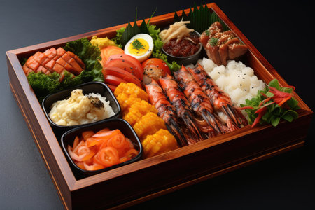 Traditional Japanese Bento Box.