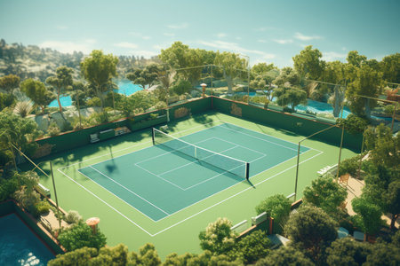 Grand Slam Tennis Court.の素材