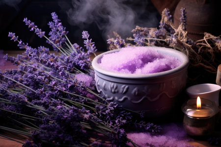 Serenity in Purple Lavender Care for Your Senses.の素材