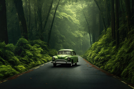 Eco Friendly Ride Through the Forest.の素材